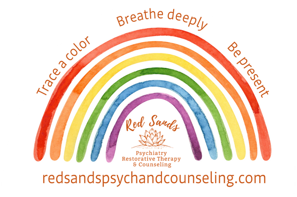 Sensory Watercolor Rainbow Breathing Sticker - Custom Logo 3"