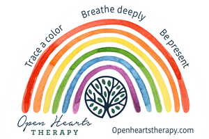 Sensory Watercolor Rainbow Breathing Sticker - Custom Logo 3"