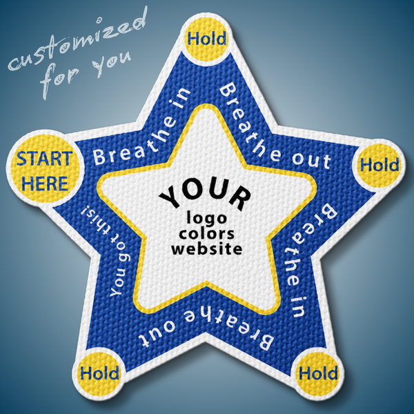 Textured Breathing Star Sticker - Custom Logo 3"