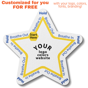 Sensory Star Outline Breathing Sticker - Custom Logo 3"