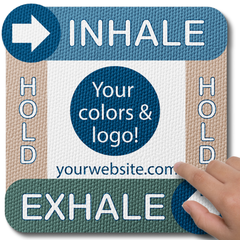 Textured Breathing Square Sticker - Custom Logo 3