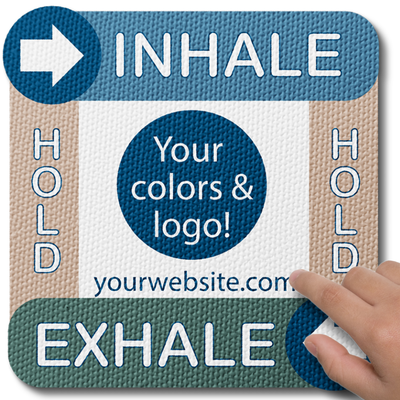 Textured Breathing Square Sticker - Custom Logo 3