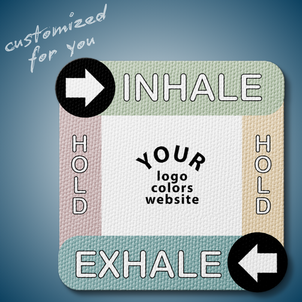 Textured Breathing Square Sticker - Custom Logo 3