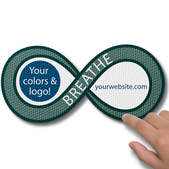 Textured Infinity Breathing Sticker - Custom Logo 3"