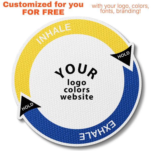 Tactile Breathing Circle FIdget Sticker - Custom Logo 3"