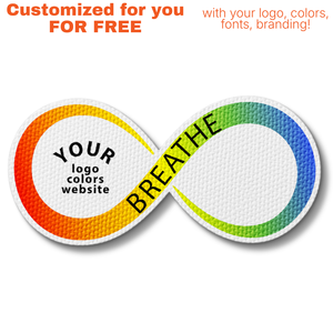 Textured Infinity Breathing Sticker - Custom Logo 3"