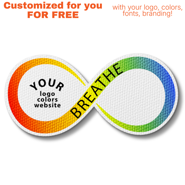 Textured Infinity Breathing Sticker - Custom Logo 3"