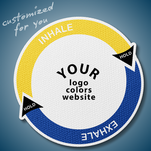 Tactile Breathing Circle FIdget Sticker - Custom Logo 3"