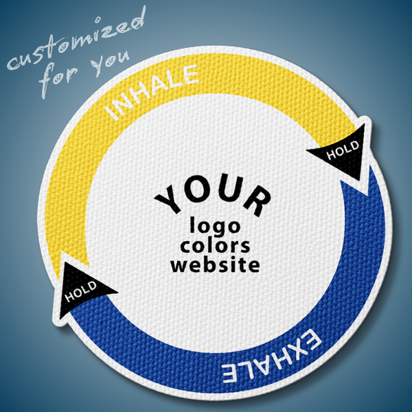 Tactile Breathing Circle FIdget Sticker - Custom Logo 3"