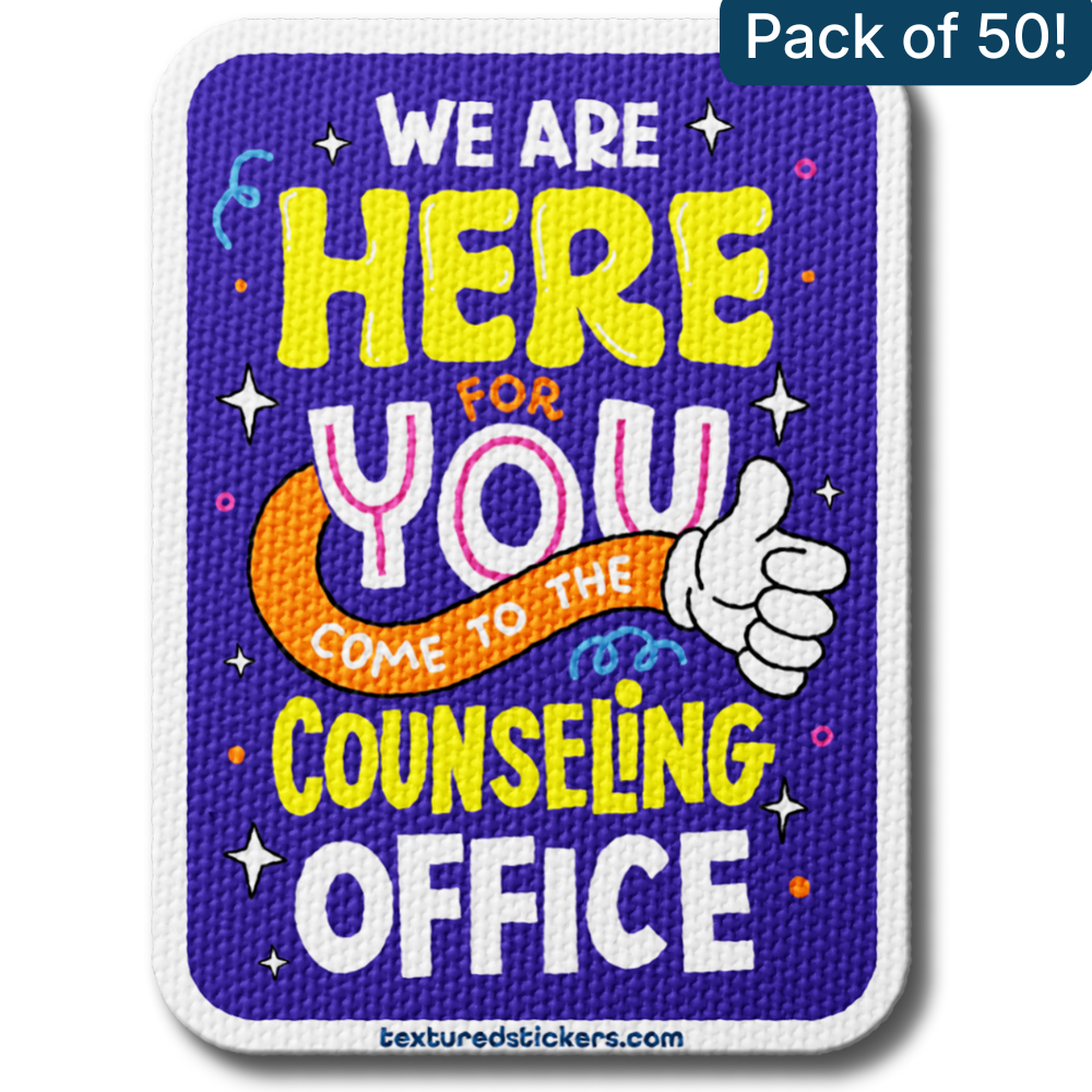 We Are Here For You – Textured Encouragement Sticker
