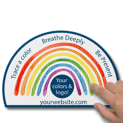 Sensory Watercolor Rainbow Breathing Sticker - Custom Logo 3"