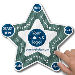 Textured Breathing Star Sticker - Custom Logo 3"