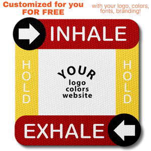 Textured Breathing Square Sticker - Custom Logo 3