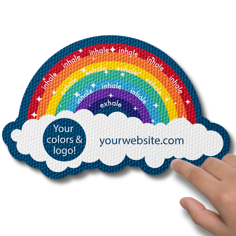 Sensory Rainbow Breathing Sticker - Custom Logo 3"