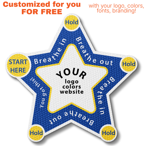 Textured Breathing Star Sticker - Custom Logo 3"
