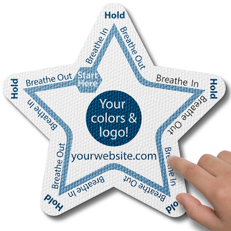 Sensory Star Outline Breathing Sticker - Custom Logo 3"
