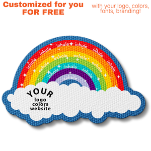 Sensory Rainbow Breathing Sticker - Custom Logo 3"