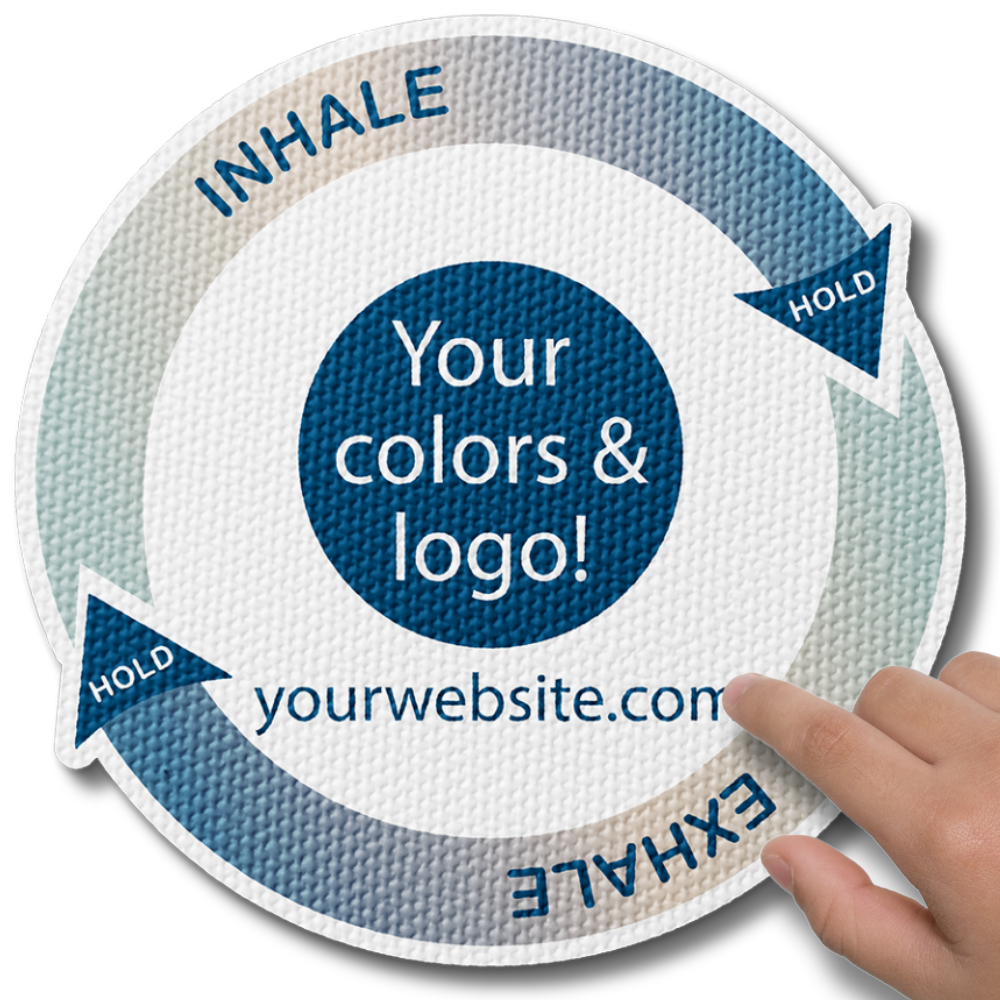 Tactile Breathing Circle FIdget Sticker - Custom Logo 3"