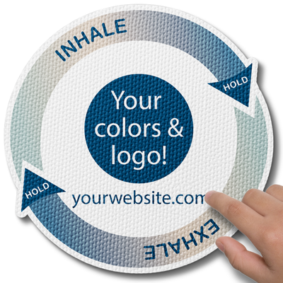 Tactile Breathing Circle FIdget Sticker - Custom Logo 3"