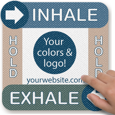 Textured Breathing Square Sticker - Custom Logo 3
