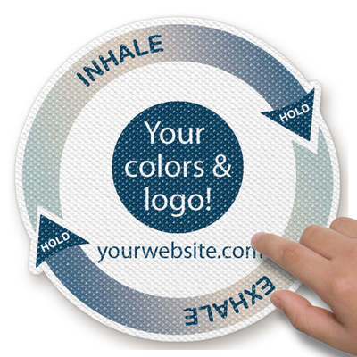 Tactile Breathing Circle FIdget Sticker - Custom Logo 3"