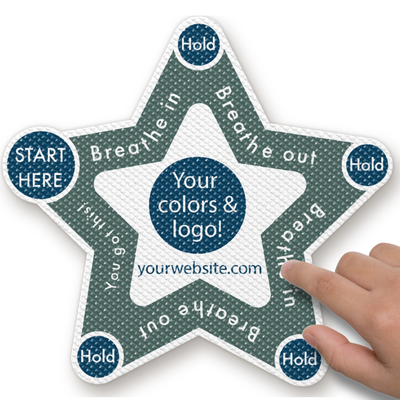 Textured Breathing Star Sticker - Custom Logo 3"