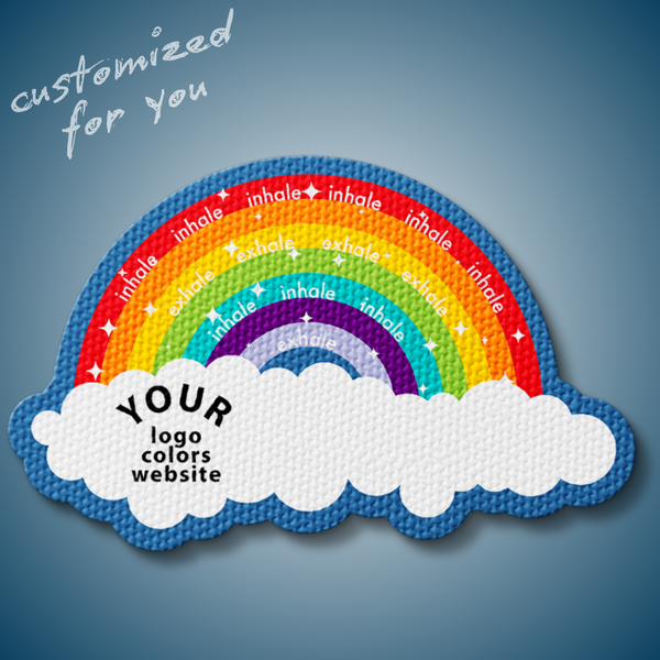 Sensory Rainbow Breathing Sticker - Custom Logo 3"