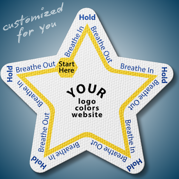 Sensory Star Outline Breathing Sticker - Custom Logo 3"