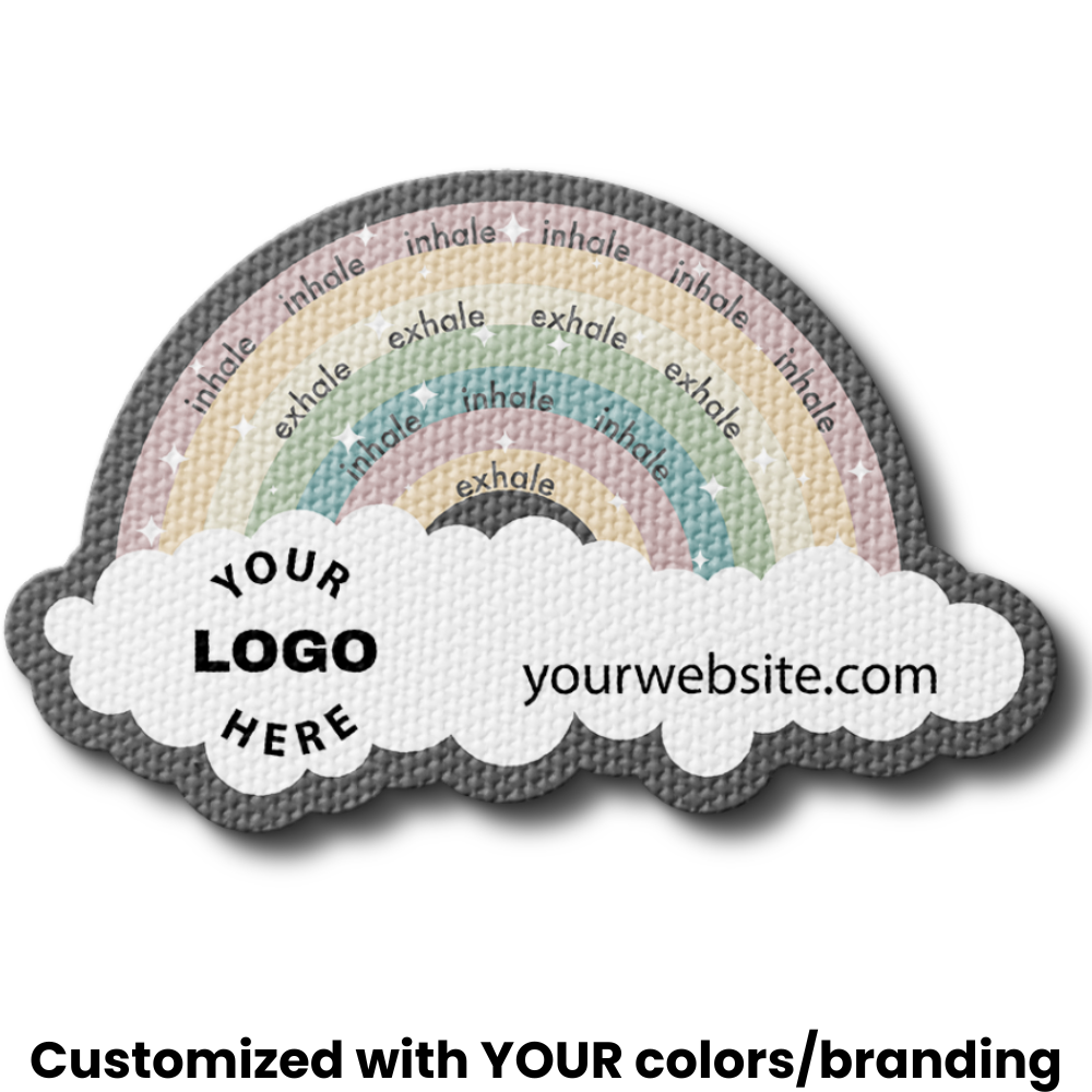 Sensory Rainbow Breathing Sticker - Custom Logo 3"