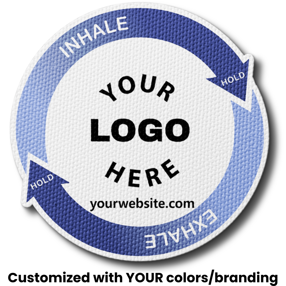 Tactile Breathing Circle FIdget Sticker - Custom Logo 3"