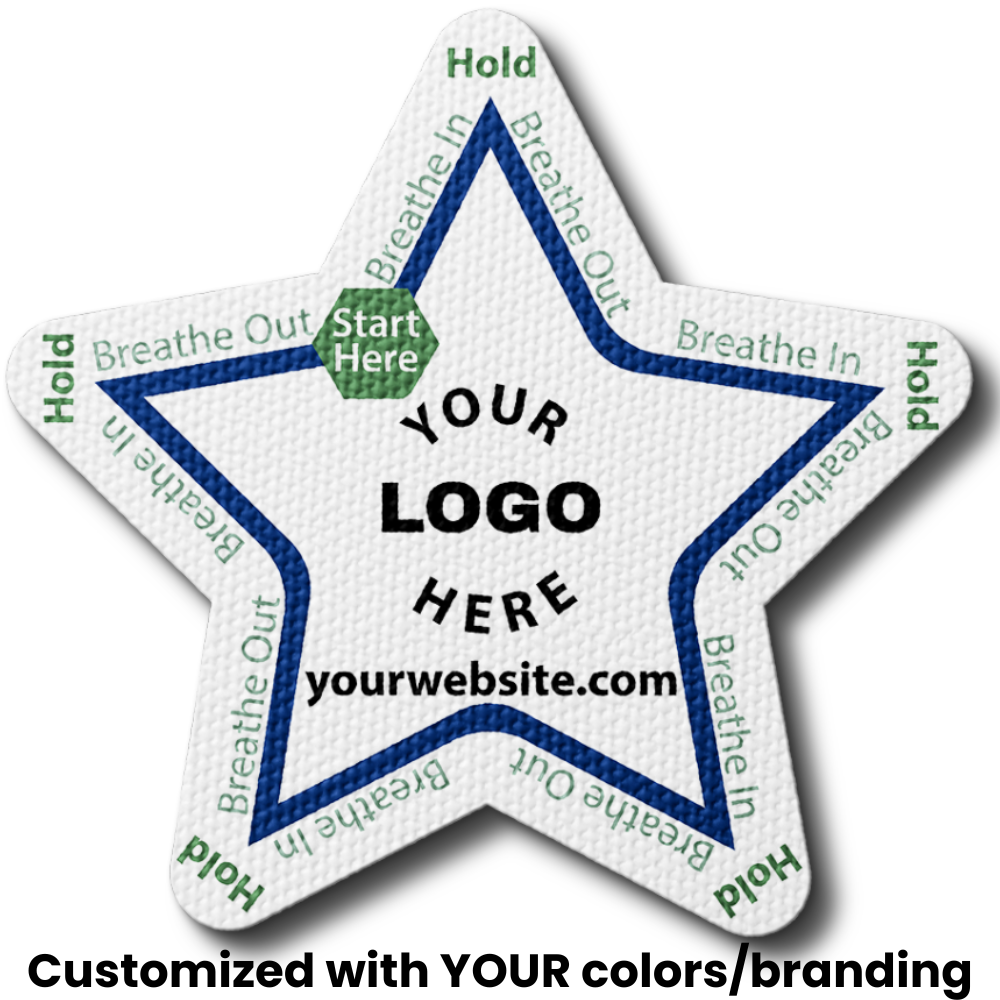 Sensory Star Outline Breathing Sticker - Custom Logo 3"