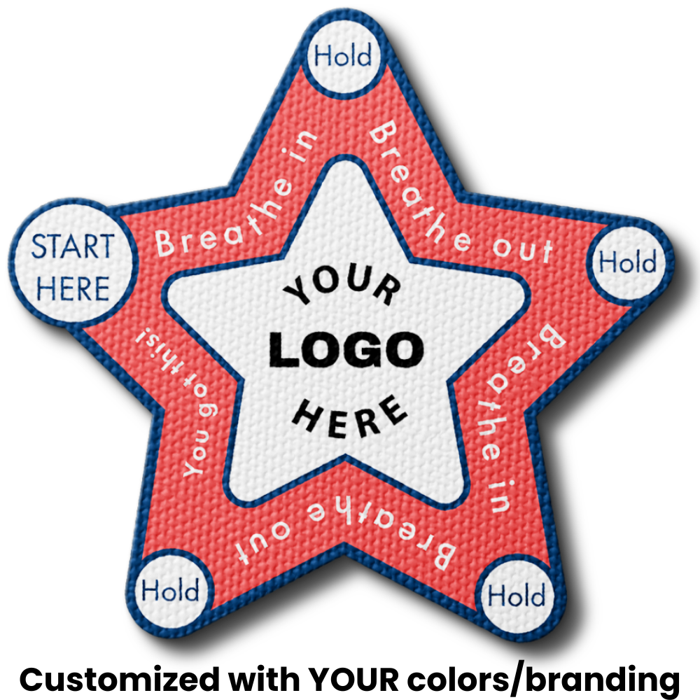 Textured Breathing Star Sticker - Custom Logo 3"