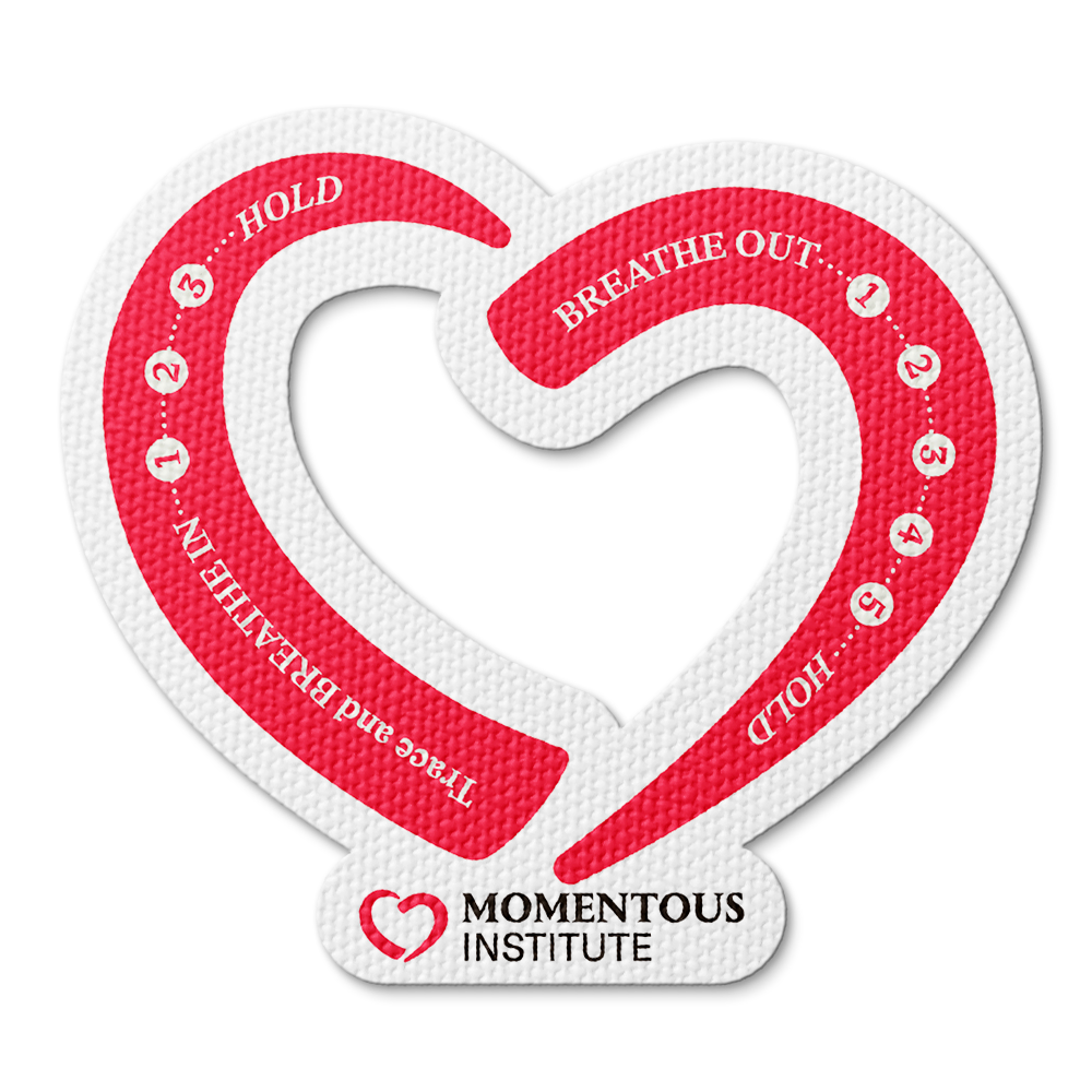 Momentous Institute Sensory Sticker Textured Die Cut Red Heart with Breathing design