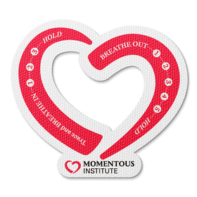 Momentous Institute Sensory Sticker Textured Die Cut Red Heart with Breathing design