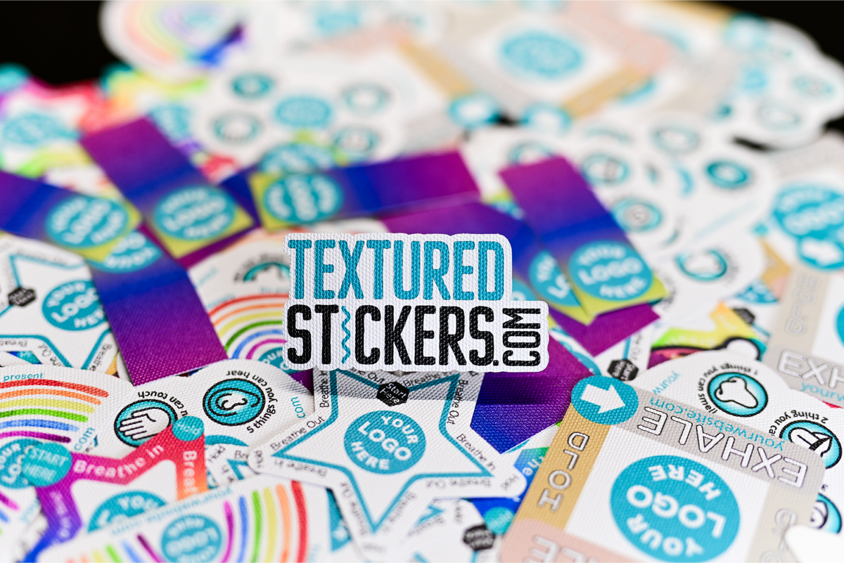 Textured Sticker Designs Custom Textured Sensory Stickers | The Leading Calm Strips Alternative