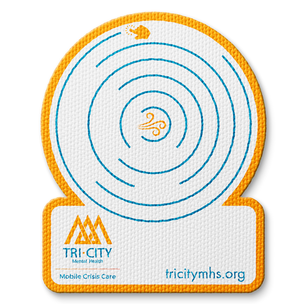 Sensory Circle Maze Fidget Sticker - Custom Logo 3"