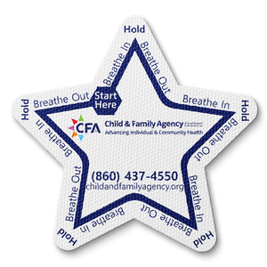 Sensory Star Outline Breathing Sticker - Custom Logo 3"