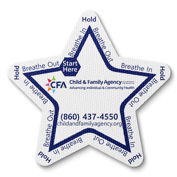 Sensory Star Outline Breathing Sticker - Custom Logo 3"