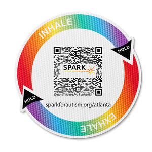 Tactile Breathing Circle FIdget Sticker - Custom Logo 3"