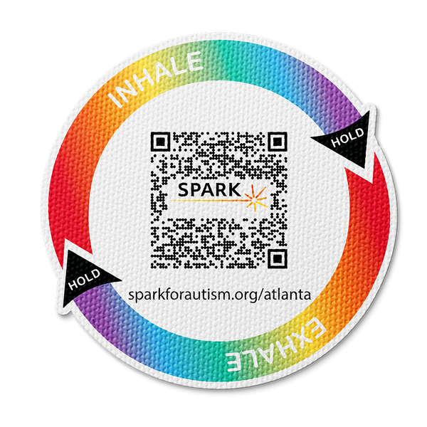 Tactile Breathing Circle FIdget Sticker - Custom Logo 3"