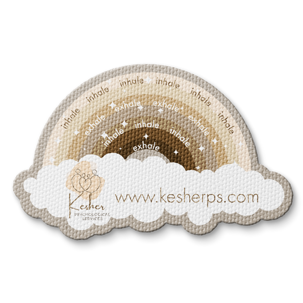 Sensory Rainbow Breathing Sticker - Custom Logo 3"
