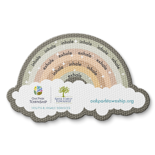 Sensory Rainbow Breathing Sticker - Custom Logo 3"