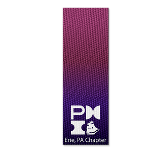 Custom logo sticker strip example for professional organization chapter branding