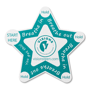 Textured Breathing Star Sticker - Custom Logo 3"