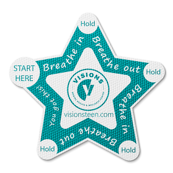 Textured Breathing Star Sticker - Custom Logo 3"