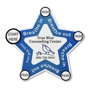 Textured Breathing Star Sticker - Custom Logo 3"
