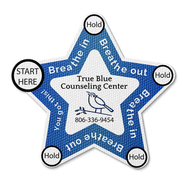 Textured Breathing Star Sticker - Custom Logo 3"