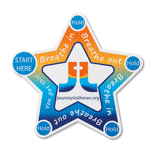 Textured Breathing Star Sticker - Custom Logo 3"