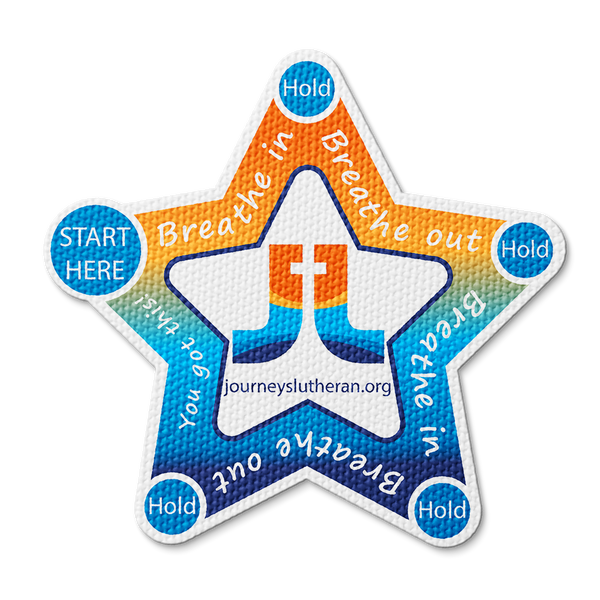 Textured Breathing Star Sticker - Custom Logo 3"