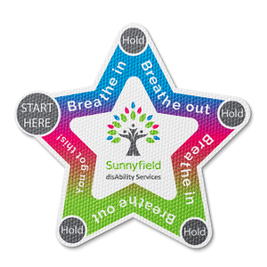 Textured Breathing Star Sticker - Custom Logo 3"